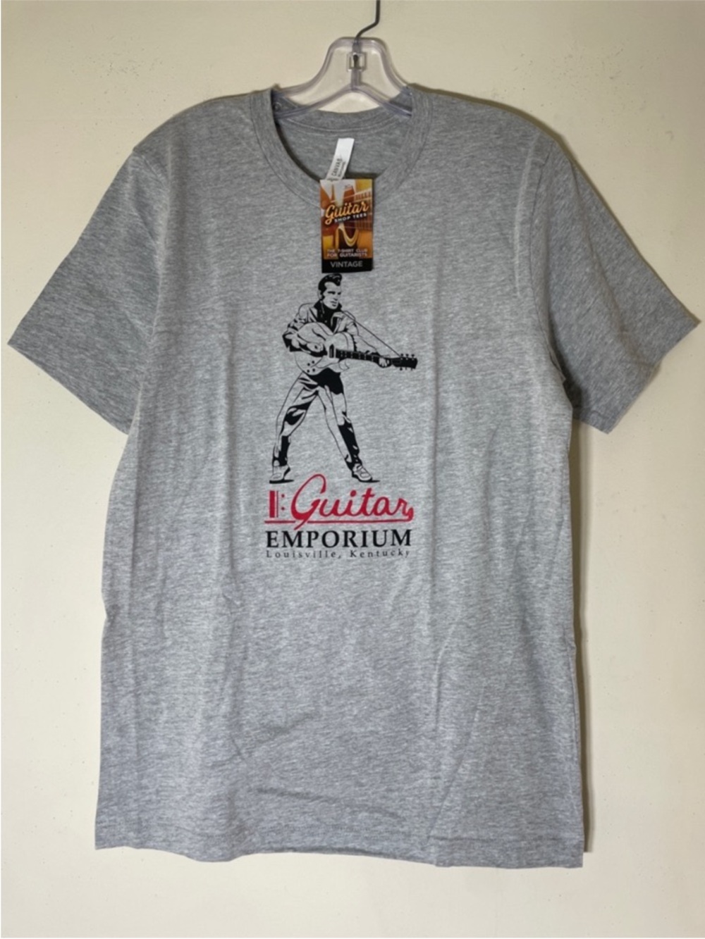 Guitar Emporium Gray Short Sleeve Graphic Tee. Men’s M. NWT.